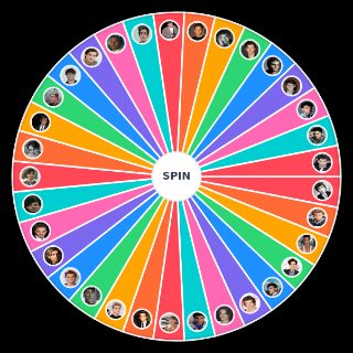 Random hot male celebritys Wheel