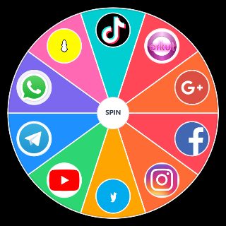 Random Redes Redes Sociais Wheel