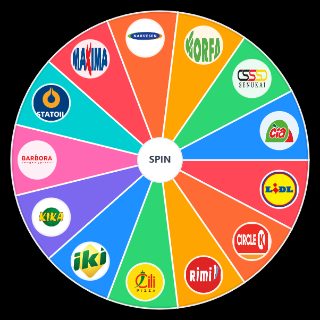 Random Lithuanian stores and brands Wheel