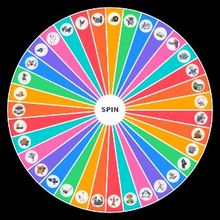 Random 35 POKES OCTOBER MONS Wheel