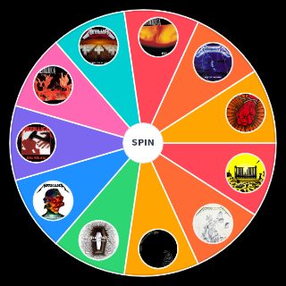Random Metallica albums (with 72 seasons) Wheel