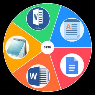 Spin the Wheel: Word Processor