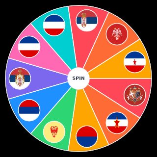 Random Flags of the Serbia Wheel