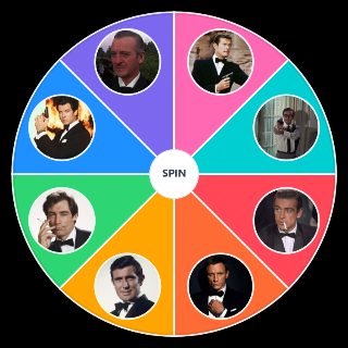 Actors who have Played James Bond Wheel