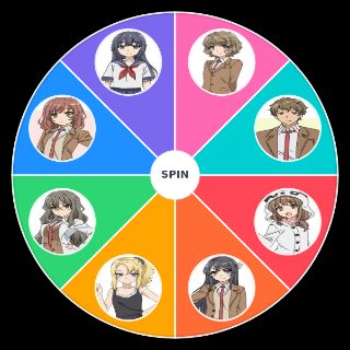 Spin the Wheel: Bunny Girl Senpai Waifus