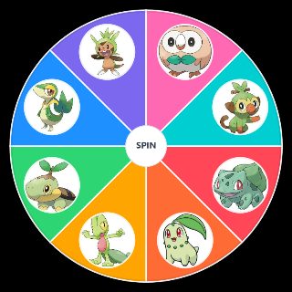Spin the Wheel: All grass type starters