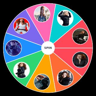 Random Black Widow MCU Outfits Wheel