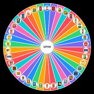 School Lunch Snacks Wheel