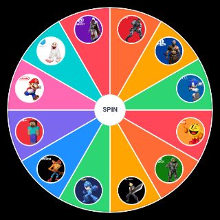 Random Video Game Mascots Wheel