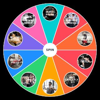 Random Chest Exercises Wheel
