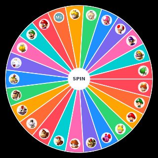 Mario Kart Wii Characters Wheel