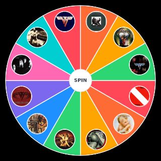 Random Van Halen Albums Wheel