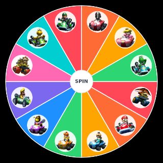 Random Mario Kart 7 Characters Wheel