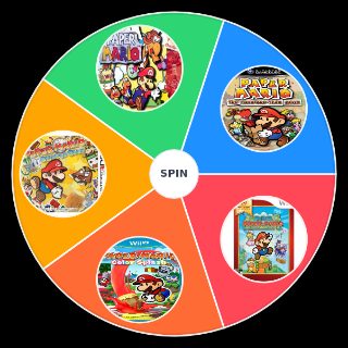 Paper Mario games Wheel