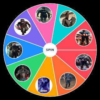 Random MCU Captain America Suits Wheel