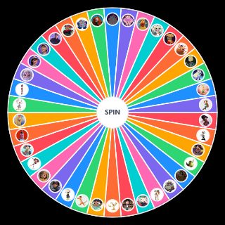 Random LGBT+ Disney Movie and TV Characters Wheel