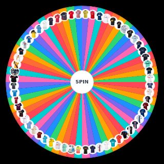 Random Football kits of top teams 2019/20 Wheel
