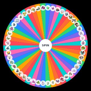 Random Shiny Mega Evolved Pokémon Wheel