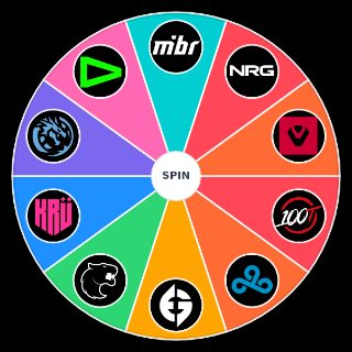 VCT Americas League 2023 teams Wheel