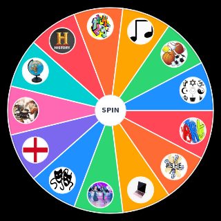Random School Subjects Wheel