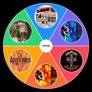 Spin the Wheel: Guns N' Roses albums