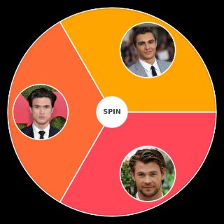 Hottest Male Celebrities Wheel