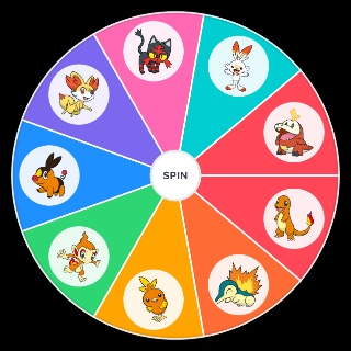 Random Pokémon Fire Starters Wheel