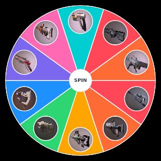 Spin the Wheel: splitgate arena warfare weapons