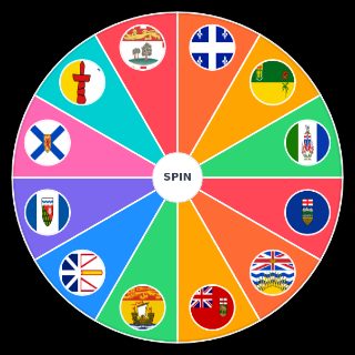 Pick a Random Canada province and territory flags