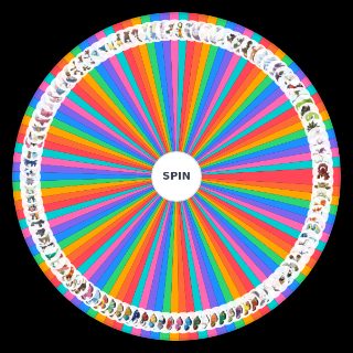 All Pokemons 6 GEN Wheel