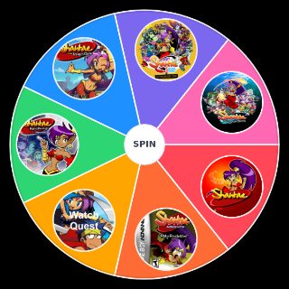 Random Shantae Games 2025 edition Wheel