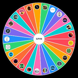 Random Top 25 Most Streamed Songs Ever on Spotify Wheel