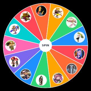 Splatoon waifus and husbandos Wheel
