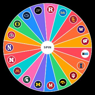 Big Ten (B1G) School Logos Wheel