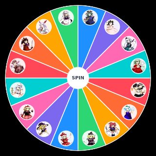 Touhou 9: PoFV Characters Wheel