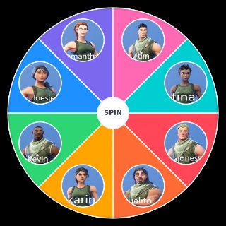 Spin the Wheel: alle default skins fortnite
