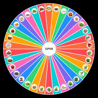 Spin the Wheel: herbs and spices