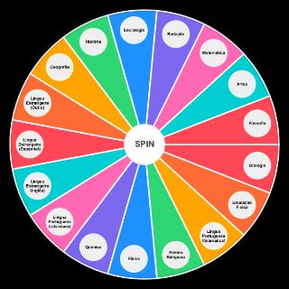 Spin the Wheel: Matérias Escolares