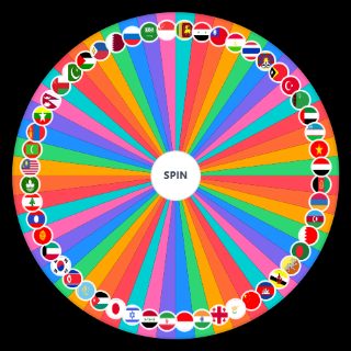Random Asian Flags Wheel