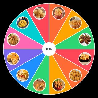 Spin the Wheel: Salgados Comida Brasileira
