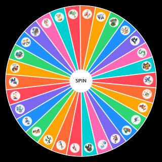 Spin the Wheel: Pokemon Starter Final Evo (Gen 1 9 including hisui)