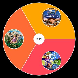 Spin the Wheel: Peliculas de Disney + Peliculas de Pixar
