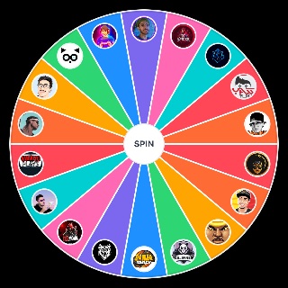 Spin the Wheel: Top 20 Youtubers Gamer Arab