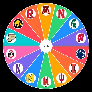 Big 10 College Football Teams Wheel