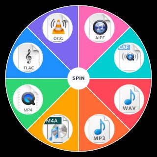 Random Audio File Format Wheel